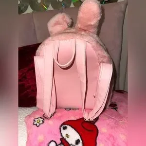 Loungefly | Bags | Pink Mymelody Fuzzy Loungefly Backpack  display picture 2